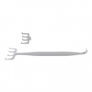 Medline Freeman Rake Retractors - 10" (25.4 cm) Bayonet Style Scoville Retractor with 8 mm Blade - MDS0172536