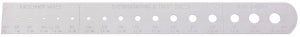 Medline K-Wire Ruler And Pin Gauge - RULER, INCH AND MM GRADUATED, 6.5"(17CM) - MDS0235331