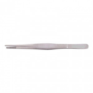 Medline Standard Dressing Forceps - 10" (25.4 cm) Standard Dressing Forceps with Coated Straight Serrated Tips - MDS0310852