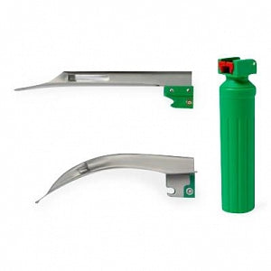 Medline Disposable Fiber Optic Laryngoscopes - Miller #3 Metal Disposable Fiber Optic LED Laryngoscope Blade - MDS0425553