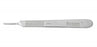 Medline Knife Handles - #3 5" (12.7 cm) Straight Flat German Stainless Steel Scalpel Handle - MDS0610300