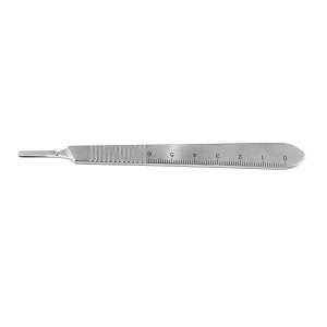 Medline Knife Handles - #3 5" (12.7 cm) German Stainless Steel Graduated Scalpel Handle - MDS0610301