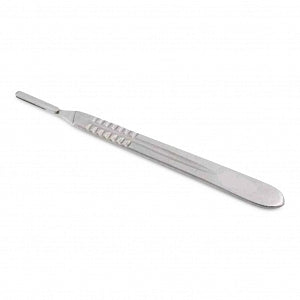 Medline Knife Handles - #4L Long 8-3/8" (21.3 cm) German Stainless Steel Scalpel Handle for Blades 20, 22, 25 - MDS0610401