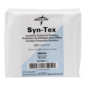 Medline Nonsterile Synthetic Undercast Padding - Synthetic Undercast Padding, 6" x 4 yd., 6/Bag - MDS067006