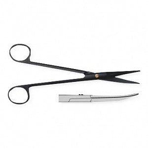 Medline Kaye Dissecting Scissors - 7.5" (19 cm) Kaye Ceramic Razor Dissecting Scissors with Curved Micro Serrated Tips - MDS0724865