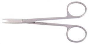 Medline Knapp Iris Scissors - 4" (10 cm) Curved Knapp Iris Scissors with Sharp / Sharp Tips, Light Pattern - MDS0728986