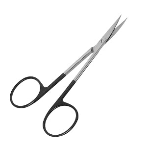 Medline Iris Supercut Scissors - Supercut Iris Ophthalmic Scissors, 3.5" (9 cm) Length, Tungsten Carbide Curved, Sharp / Sharp - MDS0734109