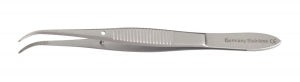 Medline Standard Dressing Forceps - 4" (10 cm) Standard Dressing Forceps with Curved Serrated Tips - MDS0747106