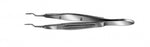 Medline Castroviejo Suture Forceps - 4.2" (10.6 cm) Long .5 mm Bayonet Tip Castroviejo Suture Forceps with .3 mm Teeth and Tying Platform - MDS0748488