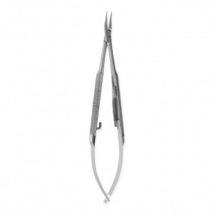 Medline Barraquer Micro Needle Holders - 4-1/8" (10.5 cm) Delicate Curved Locking Barraquer Needle Holder with 1 mm Jaw - MDS0759731