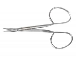 Medline Stevens Tenotomy Scissors with Ribbon Handle - 3-3/4 " (9.5 cm) Curved Stevens Tenotomy Scissors with Ribbon Handle and Blunt / Blunt Tips - MDS0806109