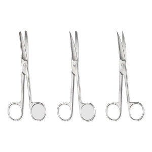 Medline Furst Curved-on-Flat Standard Operating Scissors - 5-3/4" (14.6 cm) Furst Standard Curved-on-Flat Operating Scissors with Blunt / Blunt Tips - MDS0810314F