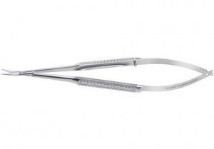 Medline Castroviejo Micro Scissors - Castroviejo Micro Keratoplasty Scissors, Curved Blade, 5-1/4" - MDS0831525