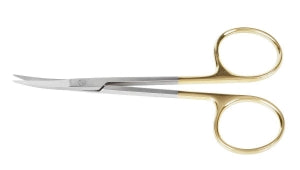 Medline Furst Knapp Iris Scissors - Iris Scissors, Sharp / Sharp, 4.5", Curved, Tungsten Carbide - MDS0834511F