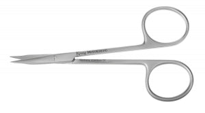 Medline Stevens Tenotomy Scissors with Ring Handle - 4-1/4" (10.8 cm) Curved Stevens Tenotomy Scissors with Ring Handle and Blunt / Blunt Tips - MDS0836310