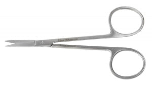 Medline Knapp Iris Scissors - 4" (10 cm) Straight Knapp Iris Scissors with Sharp / Blunt Tips - MDS0837602