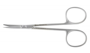 Medline Knapp Iris Scissors - 4" (10 cm) Curved Knapp Iris Scissors with Sharp / Blunt Tips - MDS0837702