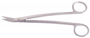 Medline Dean Tonsil Scissors - Dean Tonsil Scissors with Handle, Slight Curve, Angled Blade, 6.75" - MDS0842717