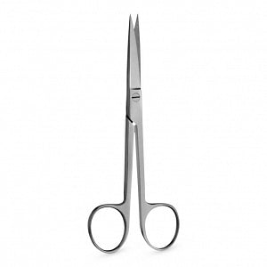 Medline Kelly Operating Room Scissors - 6-1/4" ( 16 cm) Straight Sharp Kelly Scissors with Serrated Lower Blade - MDS0854017