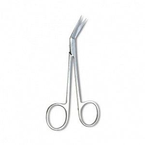 Medline Iris Ophthalmic Scissors - Iris Ophthalmic Scissors, Angled, Straight Serrated Blade - MDS0863511S