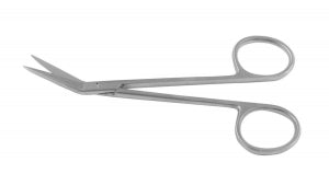 Medline Iris Scissors - 4.5" (11 cm) Iris Scissors with Angled Sharp / Sharp Tips - MDS0863511