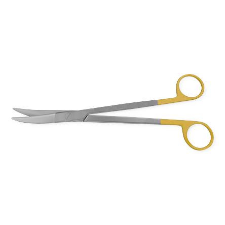 Medline Zeppelin Parametrium OB / GYN Scissors - 9" (23 cm) Zeppelin Parametrium Scissors with Slightly Curved Blades and Tungsten Carbide Inserts, Gold Handle - MDS7000023