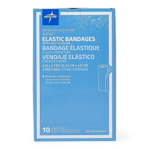 Medline Nonsterile Matrix Elastic Bandages - Matrix Elastic Bandage with Self-Closure, 6" x 5 yd. - MDS087006LF