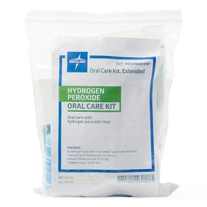 Medline Extended Oral Care Kit with Hydrogen Peroxide - Swab System Extended Care Oral Care Kit with Peroxi-Fresh Hydrogen Peroxide Mouthwash - MDS096000HPH