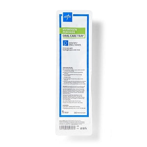 Medline Economy Care Oral Care Kit with Hydrogen Peroxide - Economy Hydrogen Peroxide Oral Care Kit with 2 Swabs and Mouthwash - MDS096012HPH