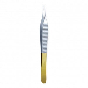 Medline Furst Adson Serrated Dressing Forceps - Adson Dressing Forceps with Tungsten-Carbide, 4.75", X-Serration - MDS1000112F