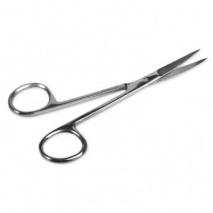 Medline Iris Straight Scissors - Iris Scissors, Nonsterile, Single-Use, Straight, 4.5", Floor-Grade - MDS10030