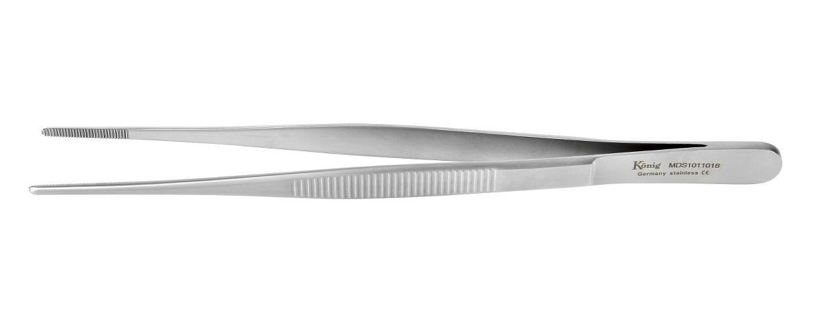 Medline Narrow Tip Dressing Forceps - Narrow Tip Dressing Forcep, Serrated Curved Tip, 5" - MDS1011113