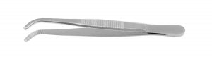 Medline Standard Dressing Forceps - 5.5" (14 cm) Standard Dressing Forceps with Curved Serrated Tips - MDS1011114