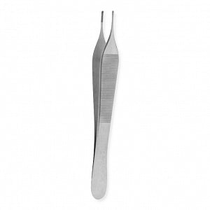 Medline Furst Hudson Dressing Forceps - 4-3/4" (12 cm) Furst Hudson Dressing Forceps with 1x2 Teeth - MDS1012391F