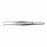 Medline Graefe Dressing Forceps - 4" (10 cm) Curved Serrated Graefe Iris Forceps - MDS1013510