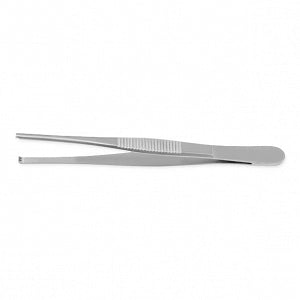 Medline Furst Standard Tissue Forceps - 5.5" (14 cm) Furst Straight Standard Tissue Forceps with 2 x 3 Teeth, Japanese Stainless Steel - MDS1014014F