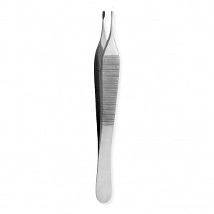 Medline Adson-Brown Tissue Forceps - 4-3/4" (12 cm) Adson-Brown Tissue Forceps with Gator Grip - MDS1018513