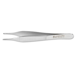 Medline Adson-Micro Tissue Forceps - Adson Micro Tissue Forceps with 1x2 Teeth, 4-3/4" (12 cm) - MDS1018612