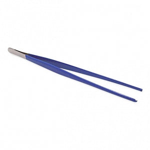 Medline LEEP Tissue Forceps - 10" (25.4 cm) LEEP Forceps with Coated 1 x 2 Tips - MDS1019125