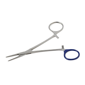 Medline Mosquito Halsted Floor-Grade Forceps - Halsted Mosquito Forceps, Nonsterile, Single-Use, Straight, 5'', Blue Handle - MDS10527