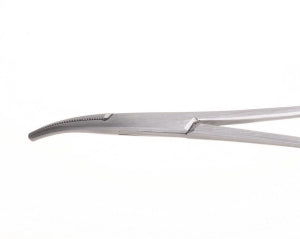 Medline Hemostatic Forceps - No Snag Hemostat Forceps, Nonsterile, Single-Use, Curved, Satin, 5'' - MDS10537