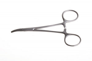 Medline Hemostatic Forceps - No Snag Hemostat Forceps, Nonsterile, Single-Use, Curved, Satin, 5'' - MDS10537