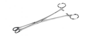 Medline Floor Grade Forester Sponge Forceps - Foerster Sponge Forceps, Nonsterile, Single-Use, Serrated, Straight, 9.5'' - MDS10570