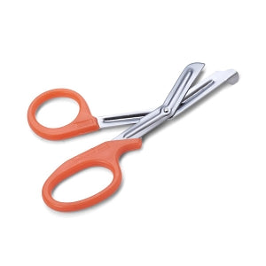 Medline Bandage Scissors - Bandage Scissors with Plastic Handle, Nonsterile, Single-Use, 7.5'', Orange - MDS10756