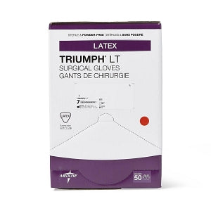 Medline Triumph LT Latex Surgical Gloves - Triumph LT Surgical Gloves, Size 7 - MDS108070LT