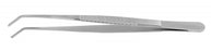 Medline DeBakey Vascular Tissue Forceps - 8" (20.3 cm) Long DeBakey Vascular Tissue Forceps with Angled 2 mm Tips - MDS1130920