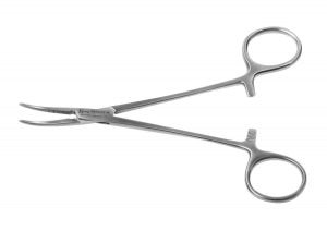 Medline Halsted-Mosquito Curved Hemostatic Forceps - 5.5" (14 cm) Curved Serrated Halsted-Mosquito Hemostatic Forceps - MDS1222114