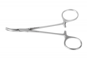 Medline Halsted Mosquito Forceps - 5" (12.7 cm) Curved Halsted Mosquito Forceps with 1 x 2 Teeth - MDS1223112