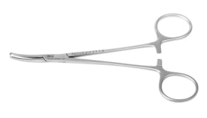 Medline Halsted-Mosquito Curved Hemostatic Forceps - 5.5" (14 cm) Curved Halsted-Mosquito Hemostatic Forceps with 1x2 Teeth - MDS1223114