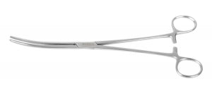 Medline Rochester-Pean Hysterectomy Forceps - Rochester-Pean Hemostatic Hysterectomy Forceps, Serrated, Curved Tip, Stainless Steel, Length 10-1/4" - MDS1231126